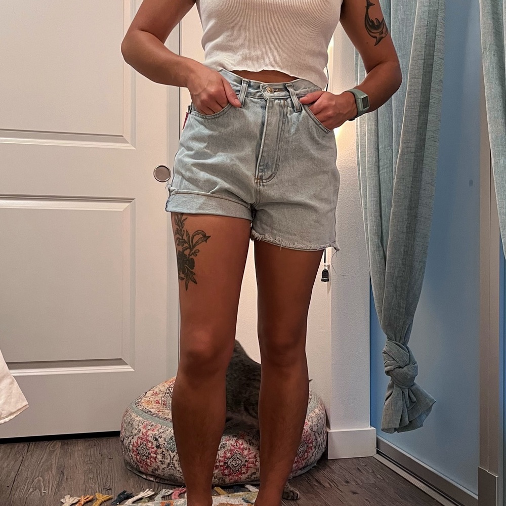High waisted vintage Jean shorts
